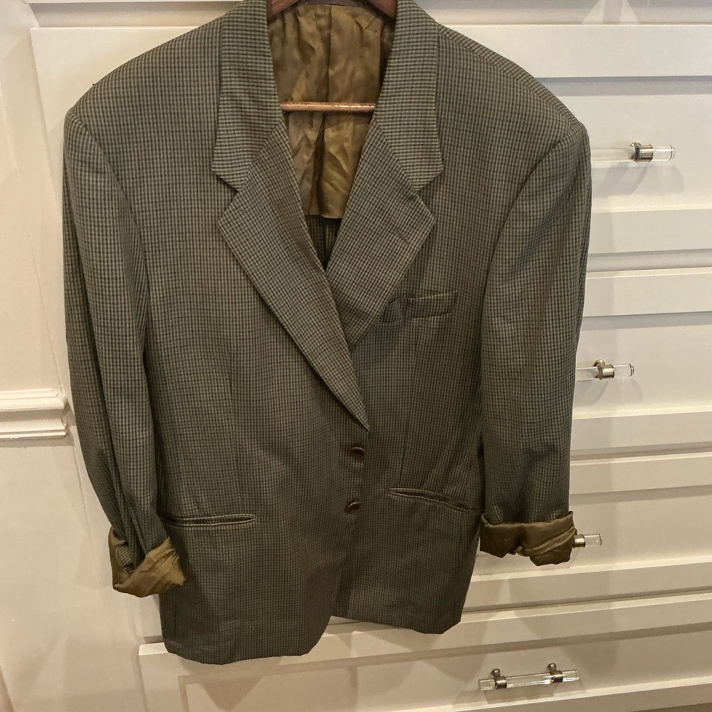 Houndstooth Blazer in Brown checked with beautiful fall colors - Picture 3 of 8